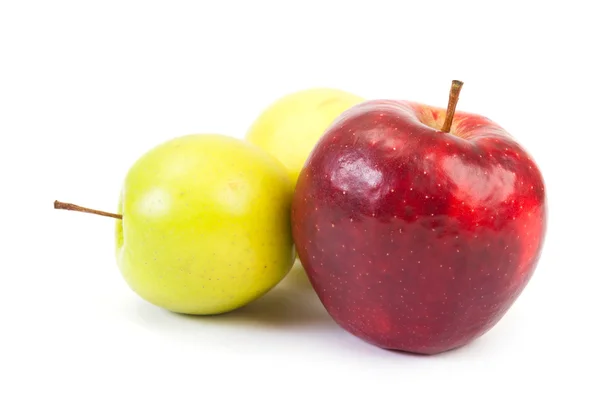 Grüner und roter Apfel — Stockfoto