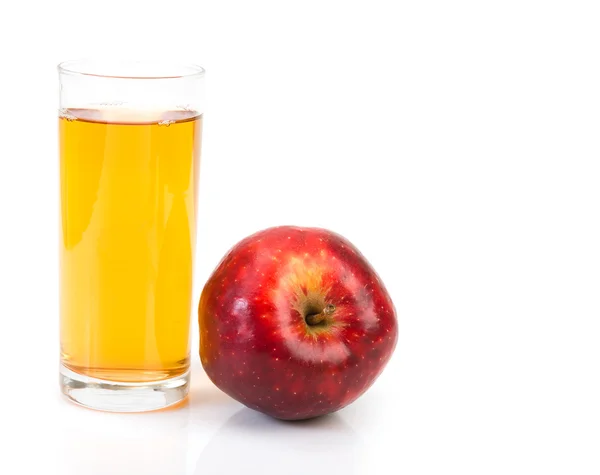 Apfel mit Saft — Stockfoto