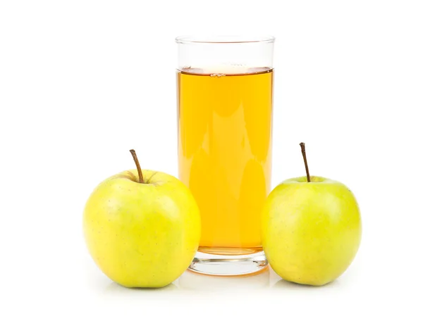 Äpplen med juice — Stockfoto