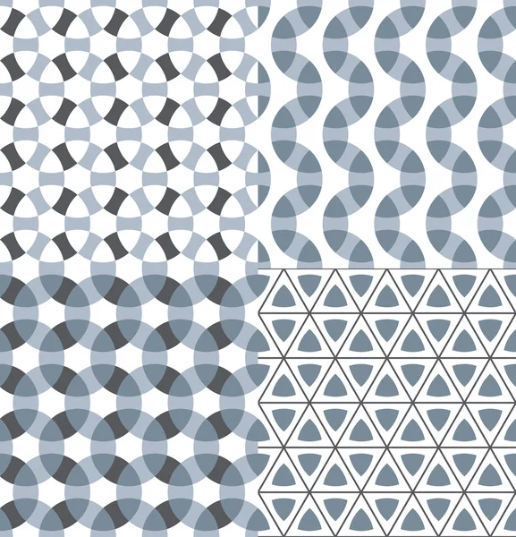 Conjunto de patrones geométricos sin costura . — Vector de stock