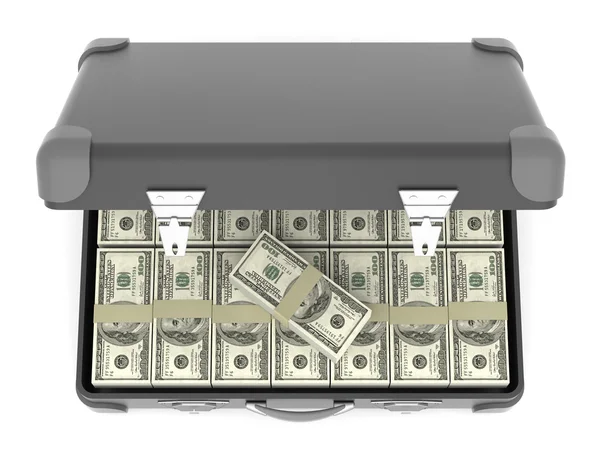 Suitcase of banknotes. — Stock Photo, Image