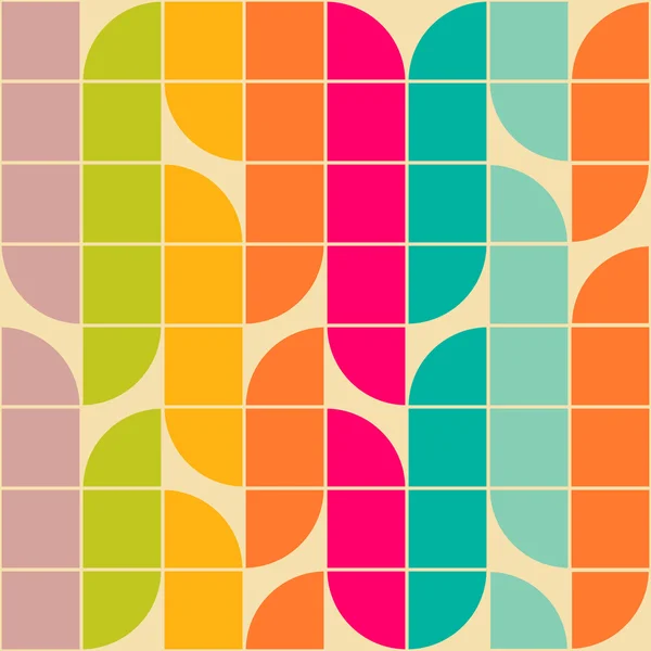 Retro stijl abstracte naadloze patroon — Stockvector