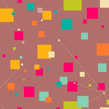 soyut geometrik seamless modeli ile kareler