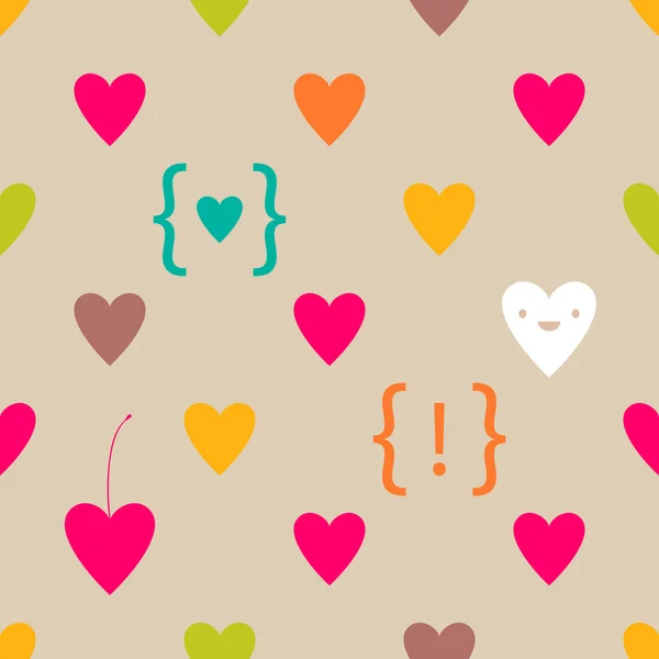 Valentine Hearts seamless pattern — Stock Vector