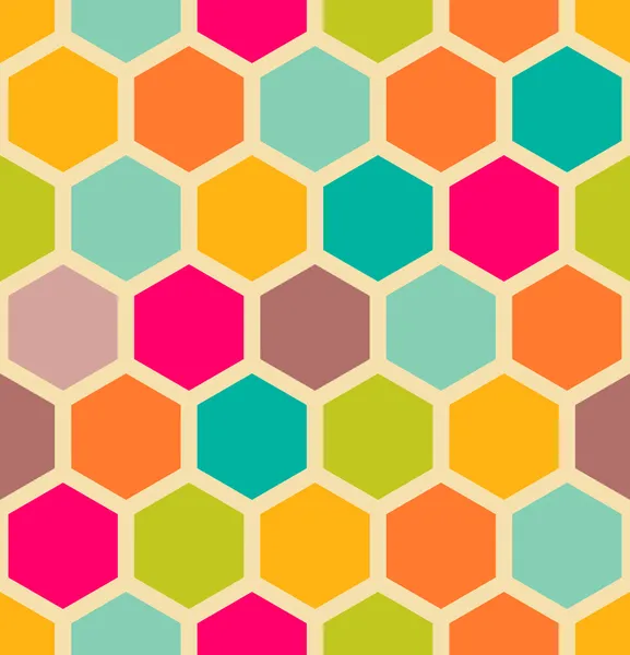 Retro geometrik altıgen seamless modeli