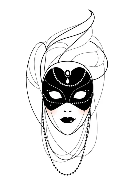 Máscara veneciana — Archivo Imágenes Vectoriales