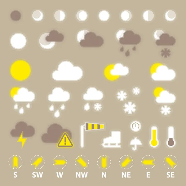 Weather icons — Stock Vector