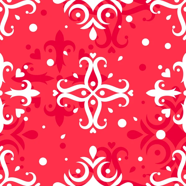크리스마스 눈송이 원활한 패턴 — 스톡 벡터