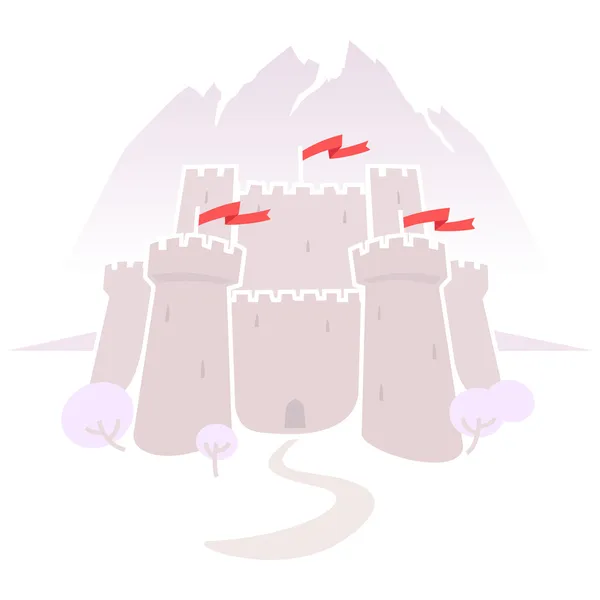 Замок в горах — стоковий вектор