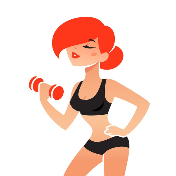 Fitness meisje — Stockvector