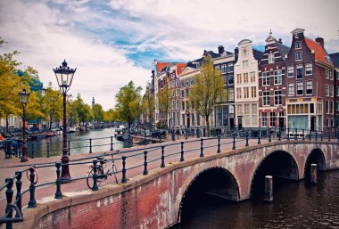 Amsterdam canals clipart