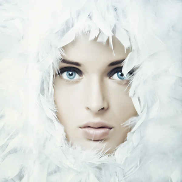 Swan girl — Stock Photo, Image