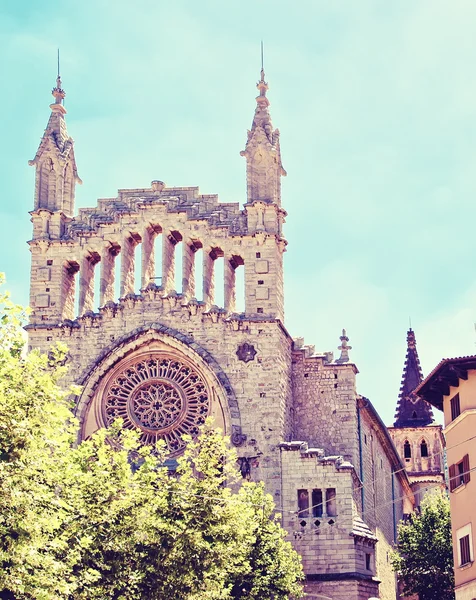 Catedral Sant Bartomeu em Soller — Fotografia de Stock