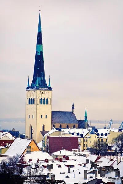 View of Saint Olaf church, Tallinn, Estonia — Stock Photo, Image