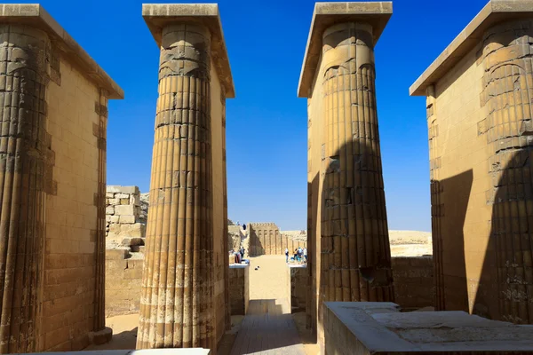 Columns of the temple at Saqqara, Egypt — Stock Photo, Image
