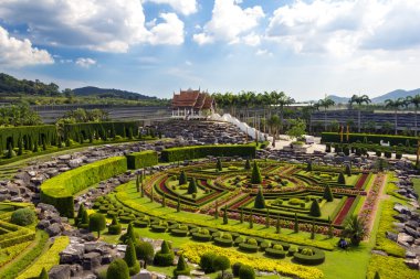 Pattaya, Tayland 'daki Nong Nooch Bahçesi.