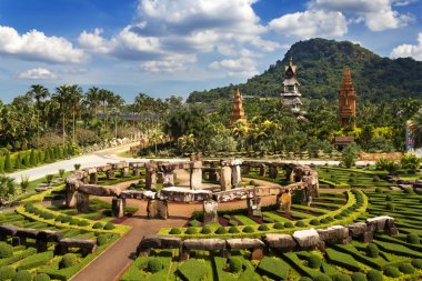 Pattaya, Tayland 'daki Nong Nooch Bahçesi.