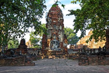 HIST chaiwatthanaram Tapınağı, ayutthaya Buda heykelinin Harabeleri