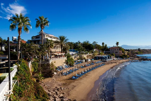 Schöner Strand im Zentrum von Side, Türkei — Stockfoto