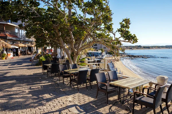 Cafe on the seafront in Side, Turkey — Stock Photo, Image