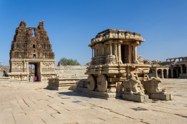 hampi, karnataka, Hindistan vittalla tapınak taş arabası