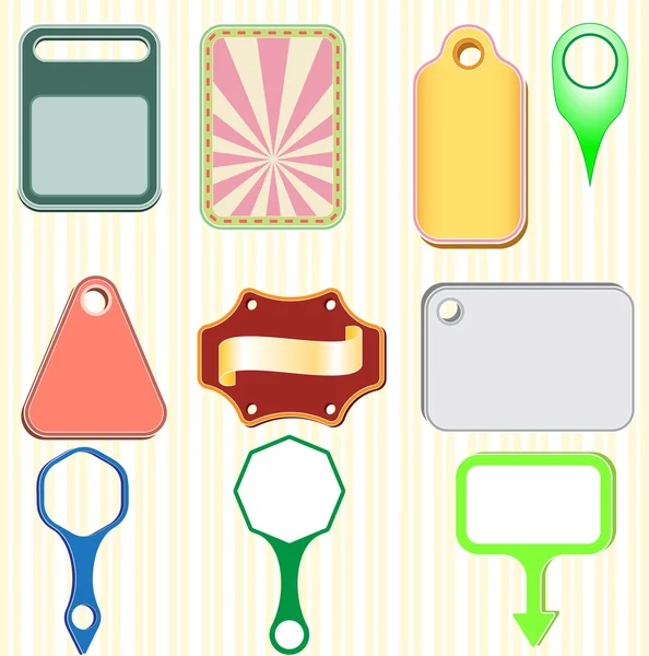 vektör çizimi şeritler ve Etiketler