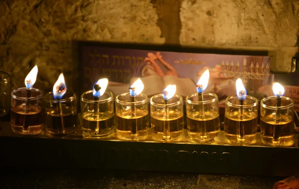 Chanukkah kaarsen — Stockfoto