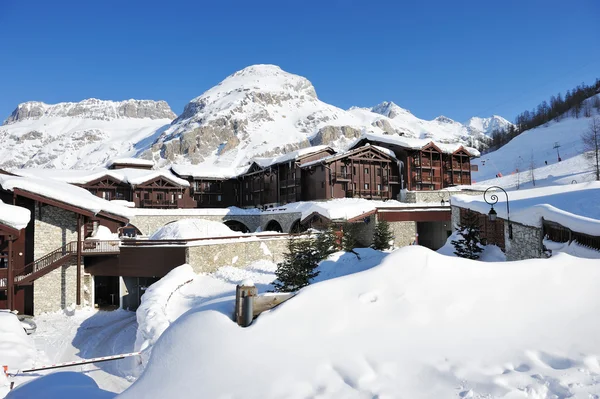 Stazione sciistica di montagna — Foto Stock