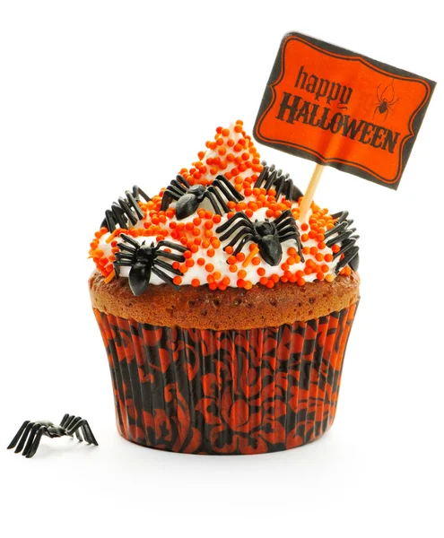 Halloween cupcake Royaltyfria Stockbilder