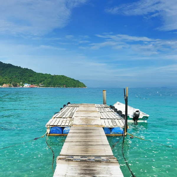 Bella spiaggia molo — Foto Stock