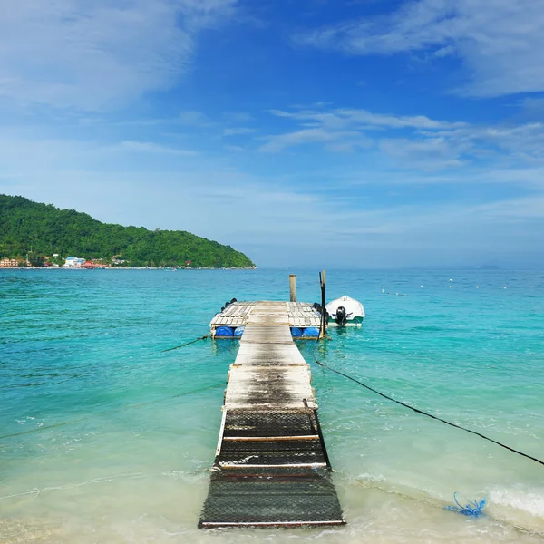 Bella spiaggia molo — Foto Stock