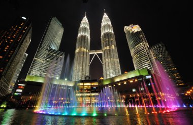 City skyline of Kuala Lumpur, Malaysia. Petronas Twin Towers.