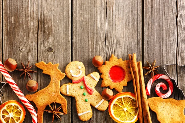 Natale fatti in casa biscotti di pan di zenzero — Foto Stock