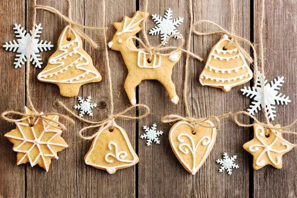 Galletas de jengibre caseras de Navidad — Foto de Stock