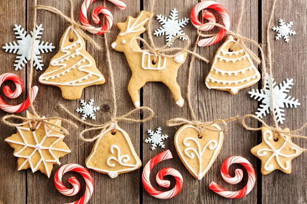 Galletas de jengibre caseras de Navidad — Foto de Stock