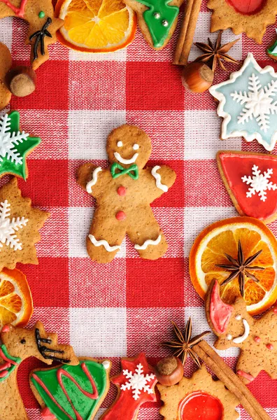 Різдвяний імбирний чоловічий печиво — стокове фото