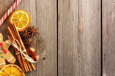 Noel ev yapımı kurabiye kurabiye ve baharatlar