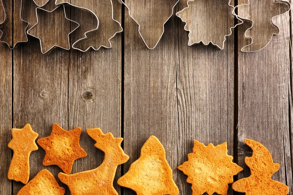 Galletas de jengibre caseras de Navidad — Foto de Stock