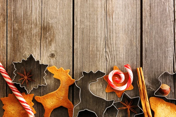 Biscoitos de gengibre caseiros de Natal — Fotografia de Stock