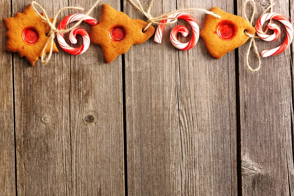 Christmas homemade gingerbread cookies — Stock Photo, Image