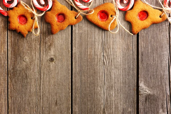 Christmas homemade gingerbread cookies — Stock Photo, Image