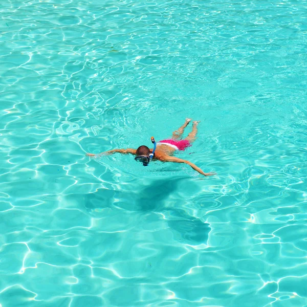 Människosnorkling — Stockfoto