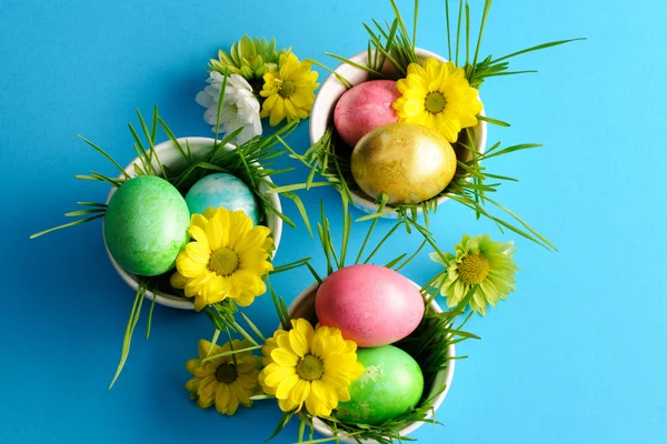 Uova di Pasqua colorate — Foto Stock