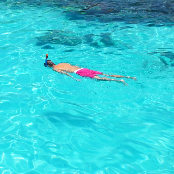 Άνθρωπος Snorkeling — Φωτογραφία Αρχείου