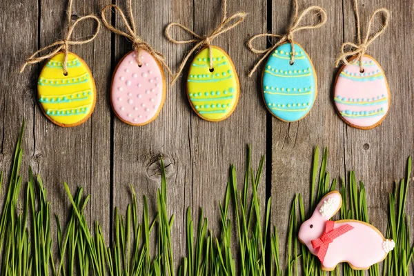 Galleta de pan de jengibre casero de Pascua — Foto de Stock