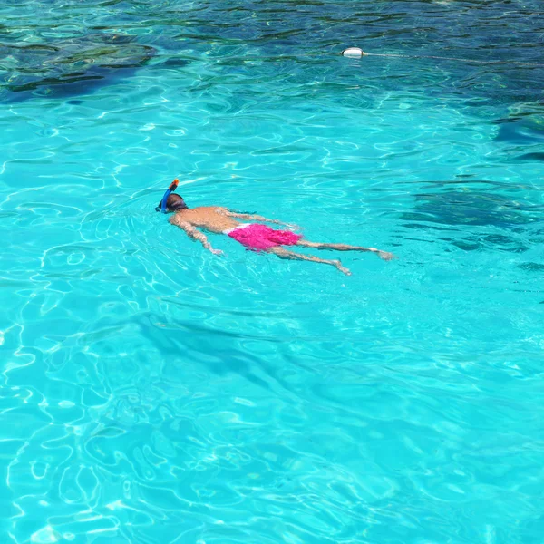 Άνθρωπος Snorkeling — Φωτογραφία Αρχείου