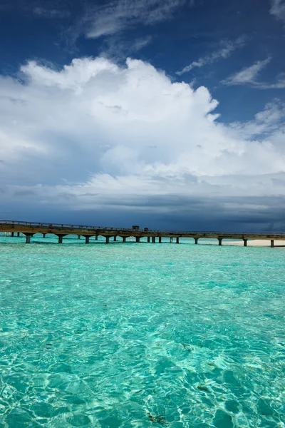 Beautiful beach with jetty — Stock Photo, Image