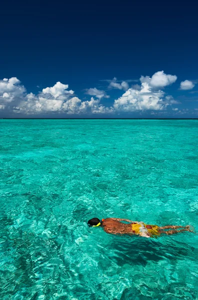 Snorkelen van mannen — Stockfoto