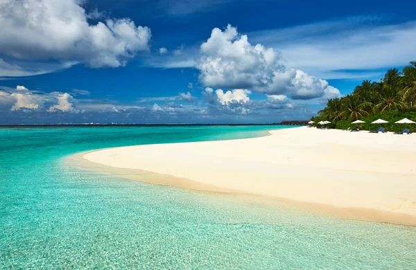 在马尔代夫的美丽海滩 — 图库照片