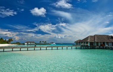 güzel bir plaj iskelesi ile